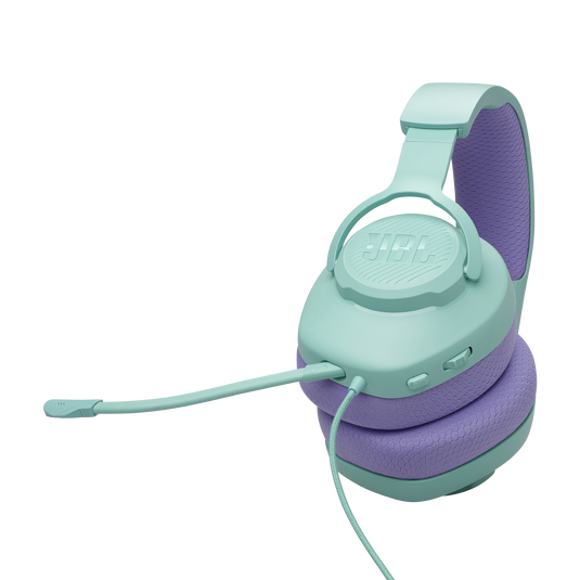 JBL Quantum 100M2 - Cyan - Wired over-ear gaming headset with detachable mic and mute option - Detailshot 5 image number null